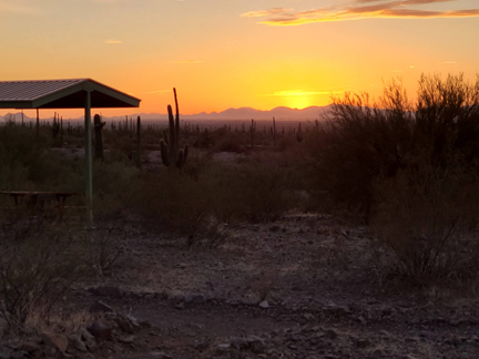 Picacho Peak Sunset trailhead Picnic Ground