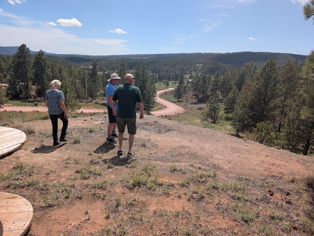 Taking in the view from RK and Marsha's property outside Hot Springs