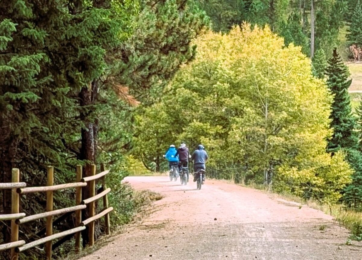 Riding through the fall colors toward Deadwood