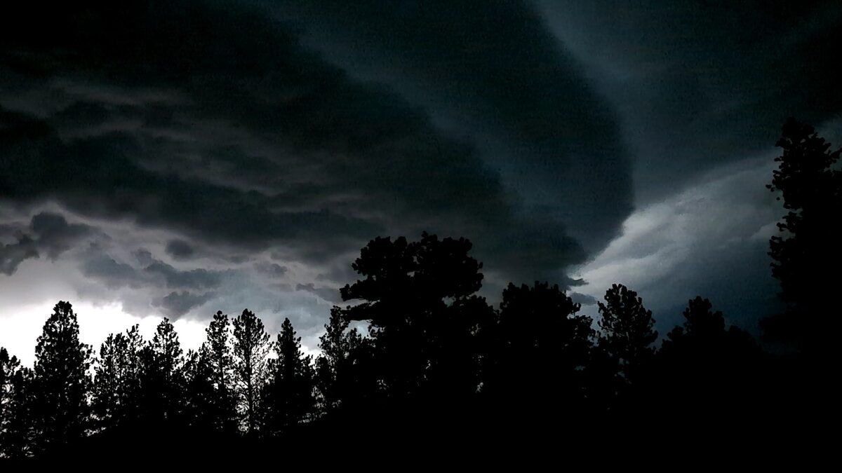 Strobe lightning over the Black Hills